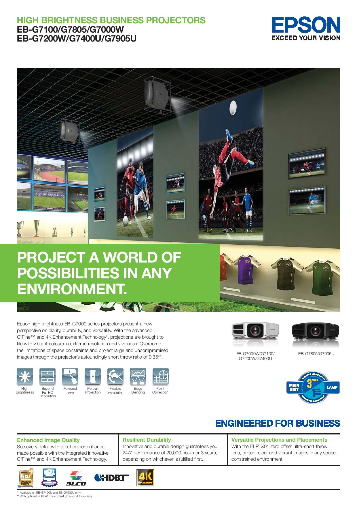 EPSON EBG7805 Projector